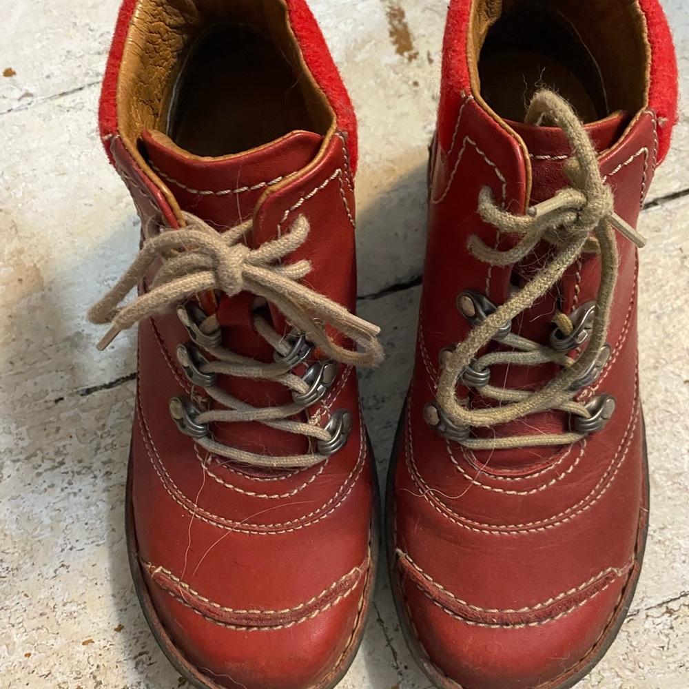 Cute red booties